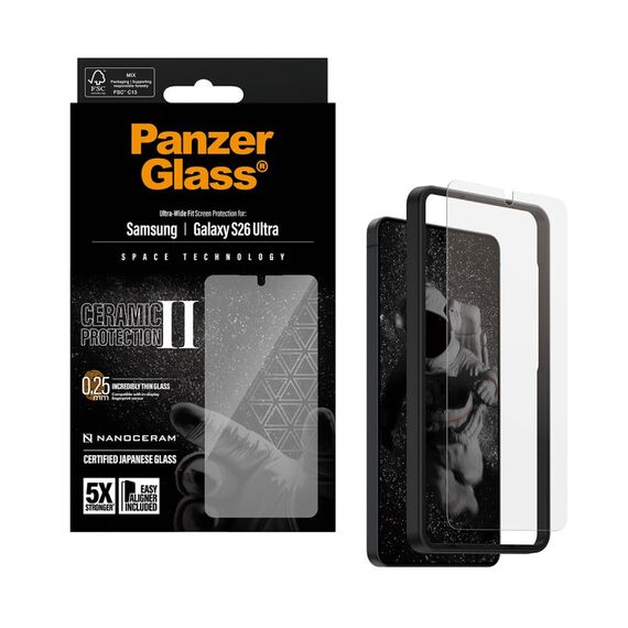 PanzerGlass ® Ceramic Displayschutz Samsung Galaxy S26 Ultra | Ultra-Wide Fit m. EasyAligner, 3 image