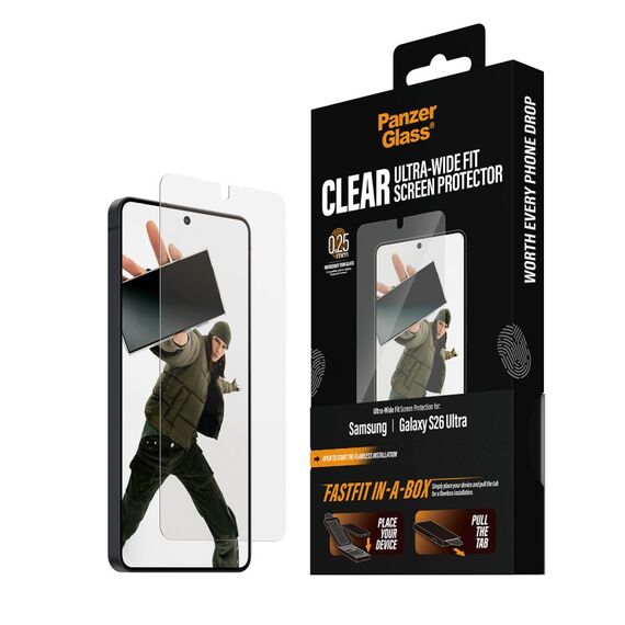PanzerGlass ® Displayschutz Samsung Galaxy S26 Ultra | Ultra-Wide Fit m. Fastfit in-a-box, 5 image