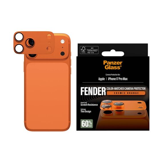 PanzerGlass ® Fender Kameraschutz Cosmic Orange iPhone 17 Pro Max, Farbe: Orange, 2 image