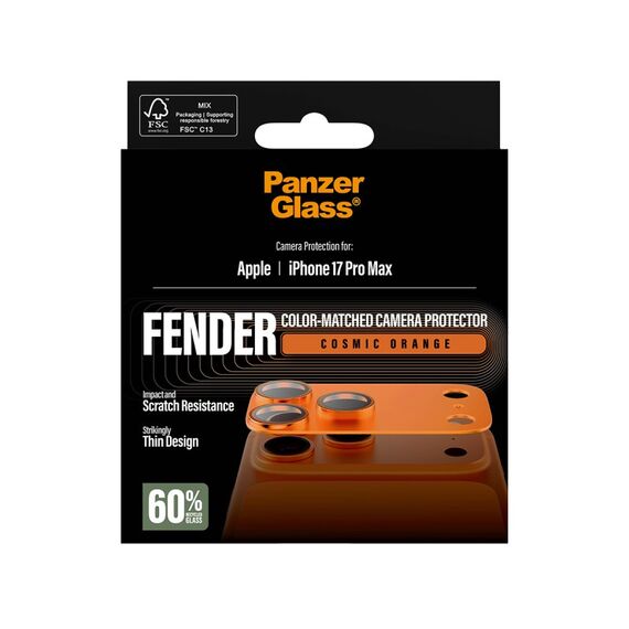 PanzerGlass ® Fender Kameraschutz Cosmic Orange iPhone 17 Pro Max, Farbe: Orange, 3 image