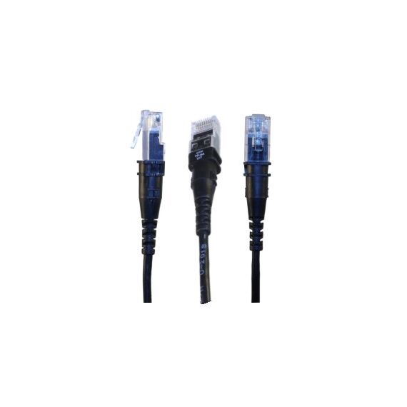 PatchSee ThinPATCH Netzwerkkabel Schwarz 6,1 m Cat6a U/FTP (STP), Farbe: Schwarz, Länge: 6,1 m