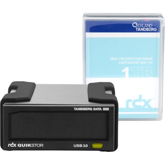 Tandberg Data O-T RDX Laufwerkskit mit 1TB Kassette, extern, schwarz, USB3+