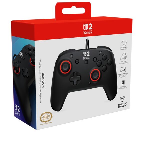 Turtle Beach Rematch Schwarz Kabelgebundener RGB-Gaming-Controller Offiziell lizenziert für Nintendo Switch 2, 9 image