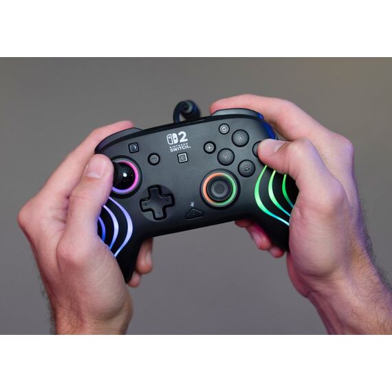 Turtle Beach Afterglow Wave Schwarz Kabelgebundener RGB-Gaming-Controller Offiziell lizenziert für Nintendo Switch 2, Farbe: Schwarz, 7 image