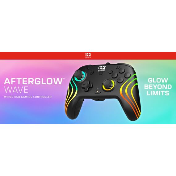 Turtle Beach Afterglow Wave Schwarz Kabelgebundener RGB-Gaming-Controller Offiziell lizenziert für Nintendo Switch 2, Farbe: Schwarz, 10 image