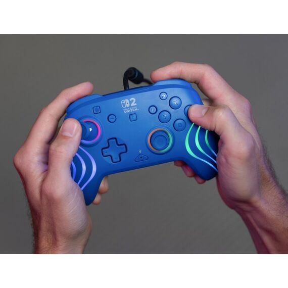 Turtle Beach Afterglow Wave Blau Kabelgebundener RGB-Gaming-Controller Offiziell lizenziert für Nintendo Switch 2, Farbe: Blau, 6 image