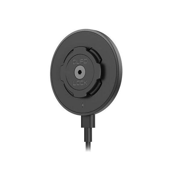 Quad Lock QLH-WCH-2 Ladegerät für Mobilgeräte Smartphone Schwarz USB Kabelloses Aufladen Schnellladung Auto, Drinnen