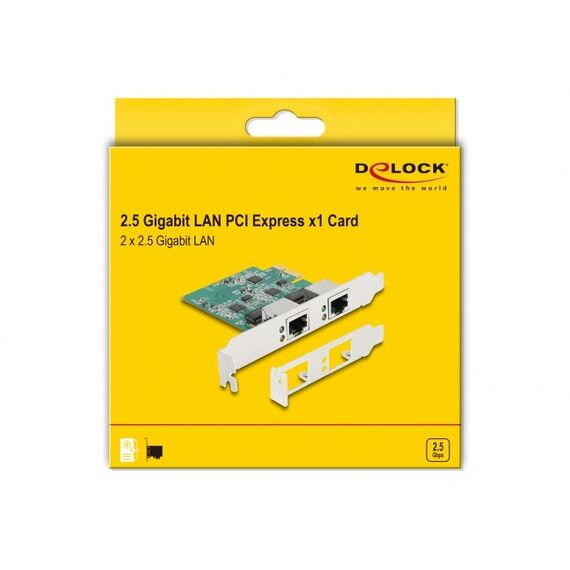 DeLOCK PCI Express x1 Karte zu 2 x RJ45 2,5 Gigabit LAN RTL8125, 3 image