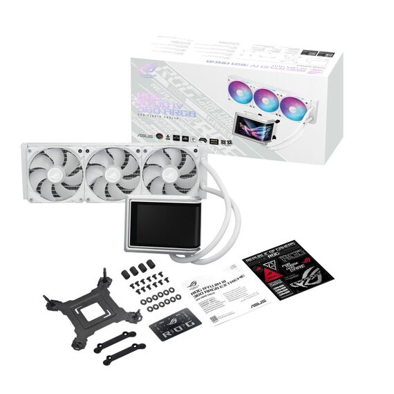 ASUS ROG RYUO IV 360 ARGB WHT Prozessor All-in-One-Flüssigkeitskühler 12 cm Weiß, Farbe: Weiß, 10 image