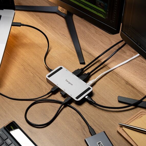 Targus DOCK429GL laptop-dockingstation & portreplikator Kabelgebunden USB4 Silber, 6 image