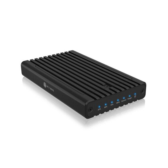 ICY BOX IB-2817MCL-C31, 2-fach M.2 PCIe NVMe CloneStation & DockingStation, USB 3.2 Gen 2 Type-C®/A, für 22x30/42/60/80 mm, Aluminium, schwarz, 3 image