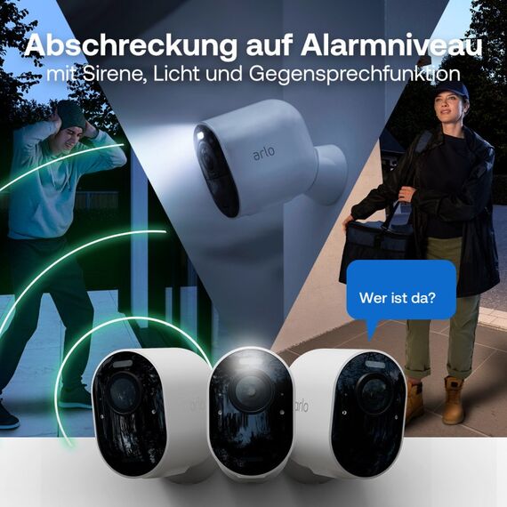 Arlo Pro 6 2K+ Überwachungskamera, 4er Set mit zusätzlichem Akku und Doppelladestation, 8 image