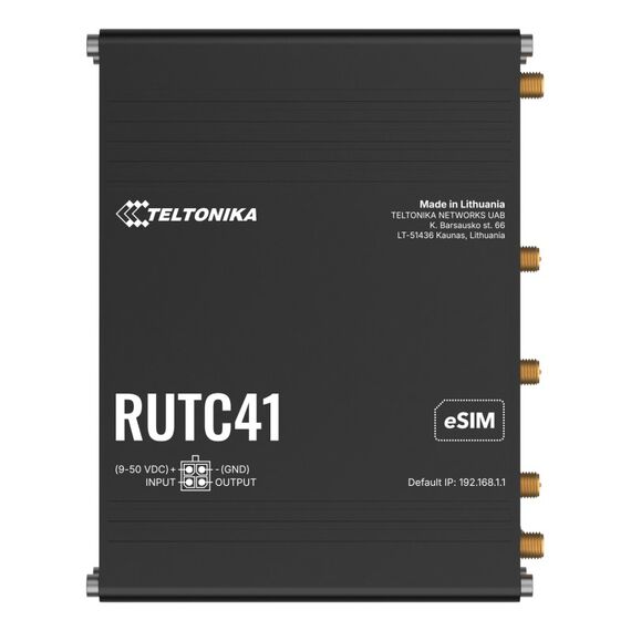 Teltonika RUTC41 WLAN-Router Gigabit Ethernet Dual-Band (2,4 GHz/5 GHz) 5G Schwarz, 3 image