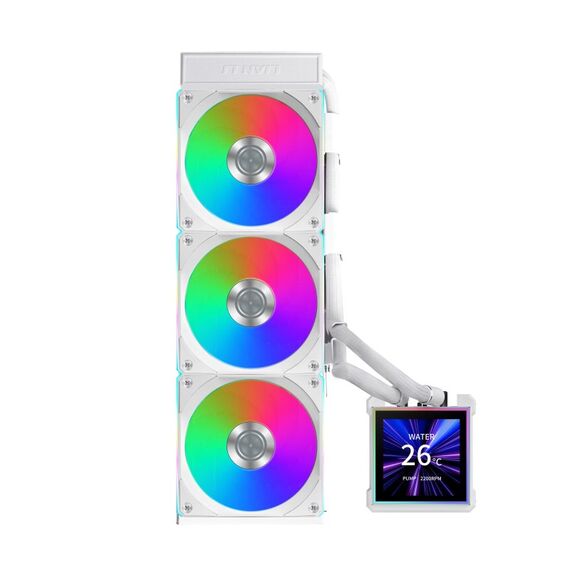 Lian Li HydroShift II LCD-S 360 CL Prozessor Flüssigkeitskühlung 12 cm Weiß 1 Stück(e), Farbe: Weiß