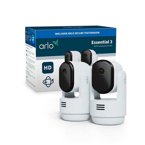 Arlo Essential 3 HD PTZ-Innenkamera, 2er Set