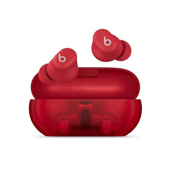 Apple Beats Solo Buds – Komplett kabellose In-Ear Kopfhörer – Transparent-Rot, Farbe: Rot, Transparent