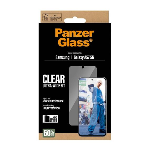 PanzerGlass Screen Protector Ultra-Wide Fit - Clear - Samsung Galaxy A57 5G Klare Bildschirmschutzfolie, 3 image