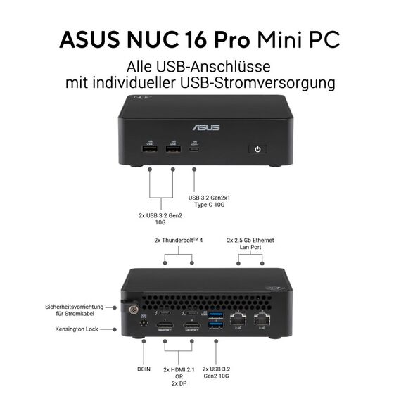 ASUS NUC 16 Pro RNUC16GDKU760002 Schwarz 356H, 3 image