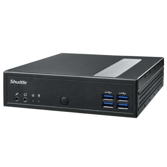 Shuttle XPC slim Barebone DL40N, Intel N150, 1x DDR5, 2x LAN (2x 2.5Gbit), 2xCOM,1xHDMI,1xDP, 1x VGA, lüfterlos, 24/7 Dauerbetrieb