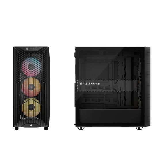 Corsair 3200D RS ARGB Mid-Tower PC Case - Smoke Midi Tower Schwarz, 12 image