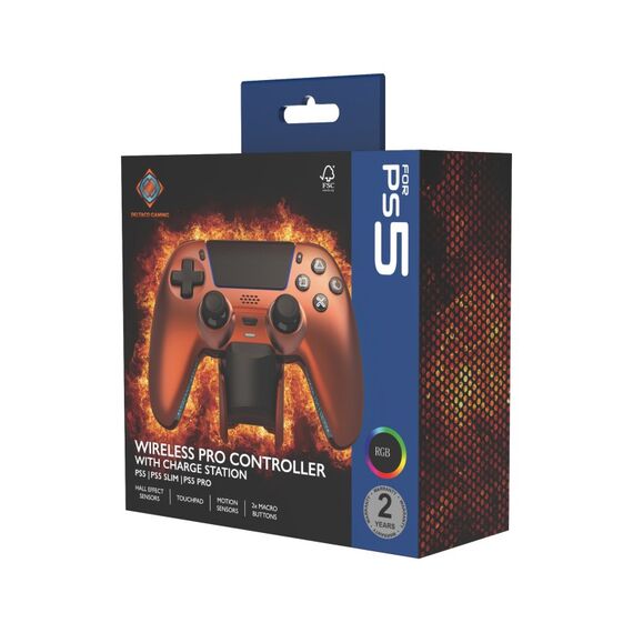 Deltaco Gaming GAM-199-ORANGECOPPER Gaming-Controller Orange, Bronze Bluetooth/USB Gamepad PlayStation 5, PC, Android, iOS, 5 image