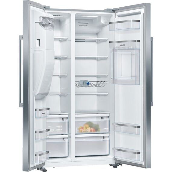Siemens iQ500 KA93GAIEP Side-by-Side Kühlkombination Freistehend 560 l Edelstahl, 2 image