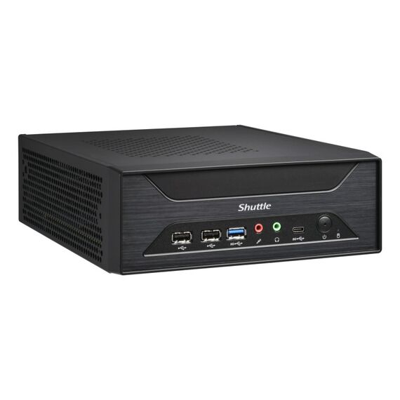 Shuttle XPC slim Barebone XH810 - S1851, Intel H810, 1xDP, 2xHDMI, 3x COM (RS232) , 2x Intel LAN,2x2.5", 8x USB, 3x M.2, 24/7 Dauerbetrieb