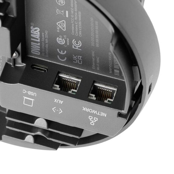 Owl Labs Meeting Owl 5 Pro – 360-Grad-4K-Smart-Videokonferenzkamera, Mikrofon und Lautsprecher (Automatischer Lautsprecherfokus, BYOD mit nur einem Kabel, nativer HDMI- und Ethernet-Anschluss), 4 image