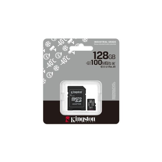 Kingston Technology 128GB microSDXC Industrial C10 A1 pSLC Karte + SD-Adapter, Kapazität: 128 GB, 4 image