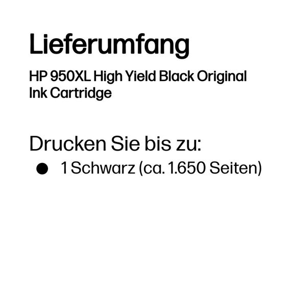 HP 950XL Schwarz Original Druckerpatrone mit hoher Reichweite, 3 image