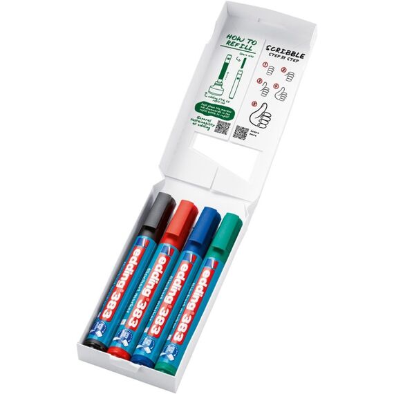 Edding 383 Flipchartmarker 4er Set basic, Keilspitze 1-5 mm, 3 image