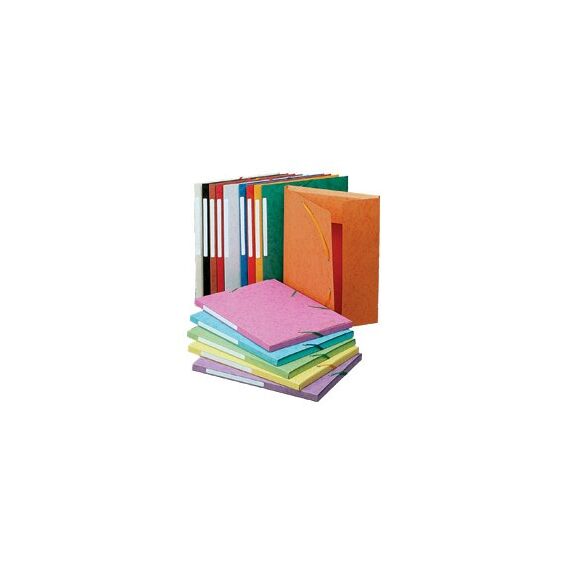 Exacompta 3 flap folder with label, A4 Yellow Gelb