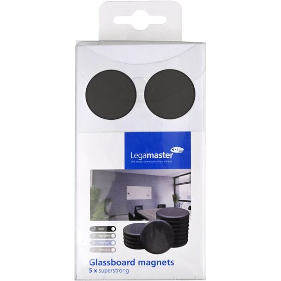 Legamaster Glasboardmagnet schwarz 5St, 2 image