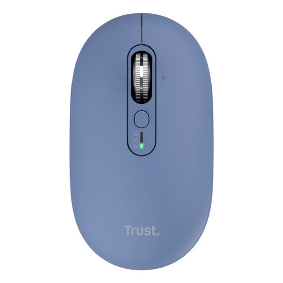 Trust Seron Slim Multi Maus Büro Beidhändig RF Wireless + Bluetooth Optisch 3200 DPI, Farbe: Blau