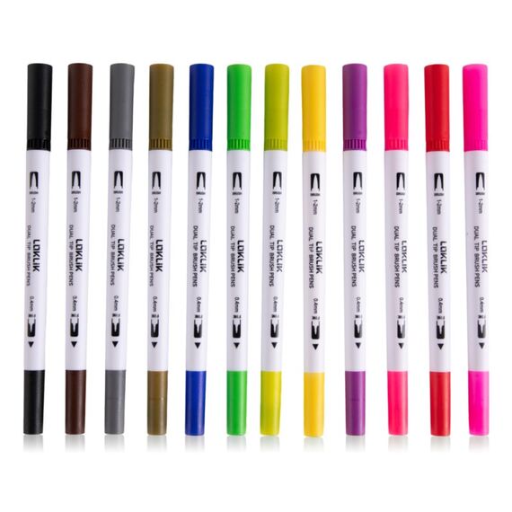 LOKLiK SG-KZJPJ-0001-US-L-B2B Marker 1 Stück(e) Pinselspitze Gemischte Farben