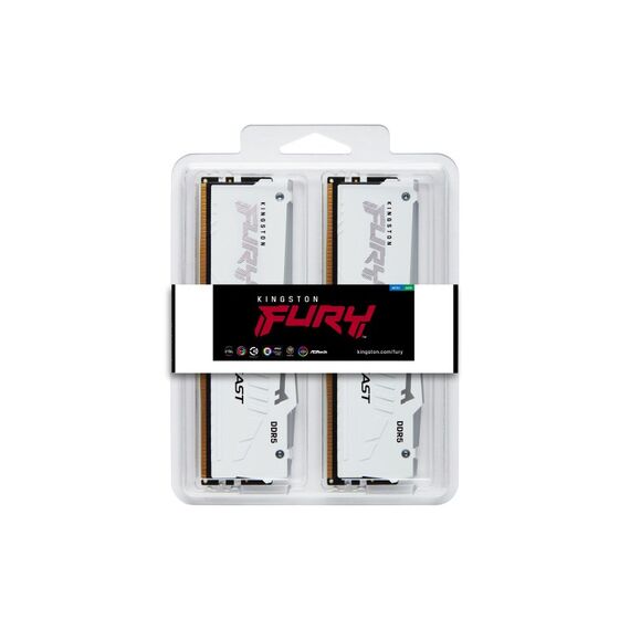 Kingston Technology FURY Beast 32GB 6000MT/s DDR5 CL30 DIMM (2er-Kit) White RGB EXPO, Farbe: Weiß, 4 image
