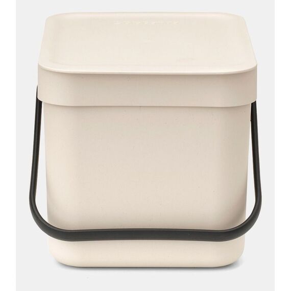 Brabantia Sort & Go 6 l Rechteckig Recycelbarer Kunststoff Beige, Farbe: Beige