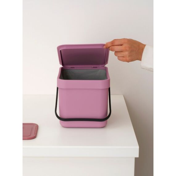 Brabantia Sort & Go 6 l Rechteckig Recycelbarer Kunststoff Pink, Farbe: Pink, 4 image
