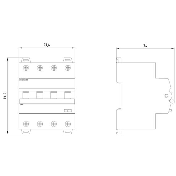 Siemens FI/LS 4P 4TE 6kA Typ A 30mA C32, 3 image