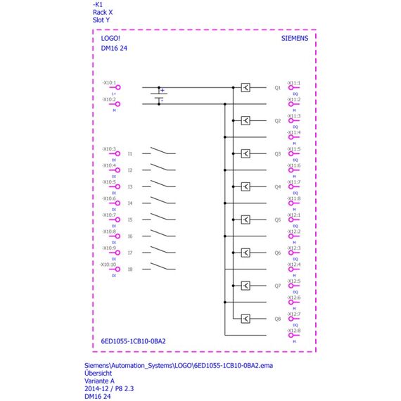 Siemens LOGO! DM16 24 Erw.-Mod., 4TE, 8DE/8DA