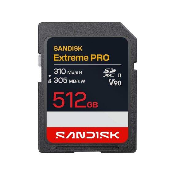 SanDisk Extreme PRO SD UHS-II V90 Card - 512GB SDXC, Kapazität: 512 GB