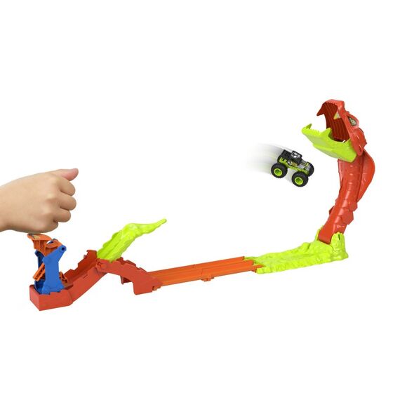 Hot Wheels Monster Trucks Snake Slam Takedown Spielset mit Bone Shaker Spielfahrzeug im Maßstab 1:64, 3 image