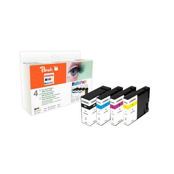 Peach 0F319585 Druckerpatrone 4 Stück(e) Schwarz, Cyan, Magenta, Gelb
