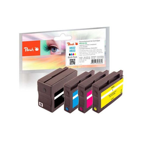 Peach 0F319883 Druckerpatrone 4 Stück(e) Schwarz, Blau, Magenta, Gelb