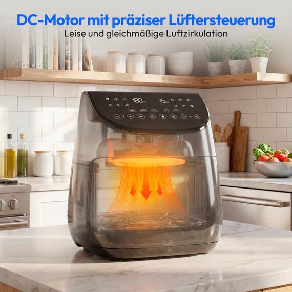 MEDION MD 13060 Einzelbild 6,6 l Eigenständig Heißluftfritteuse Schwarz, 5 image