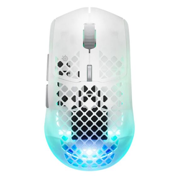 Steelseries Aerox 3 Wireless Gen 2 Maus Gaming Rechts RF Wireless + Bluetooth Optisch 26000 DPI, Farbe: Transparent, Weiß