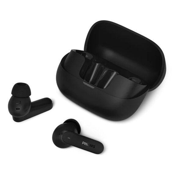 Philips TAT3000BK/00 Kopfhörer & Headset True Wireless Stereo (TWS) im Ohr Anrufe/Musik USB Typ-C Bluetooth Schwarz, Farbe: Schwarz