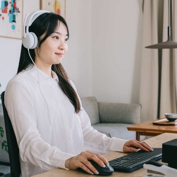 Logitech Zone Wired 2 Kopfhörer Kabelgebunden Kopfband Anrufe/Musik USB Type-C / USB Type-A Weiß, Farbe: Weiß, Länge: 1,9 m, 2 image