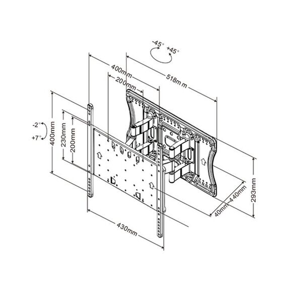 Multibrackets 9697 Halterung für Schilderdisplays 2,16 m (85") Schwarz, 8 image