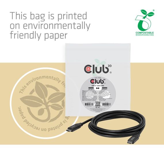 CLUB3D USB-C®-Sicherheitskabel 240 W, ohne Daten, 2 m / 6,56 ft, 7 image